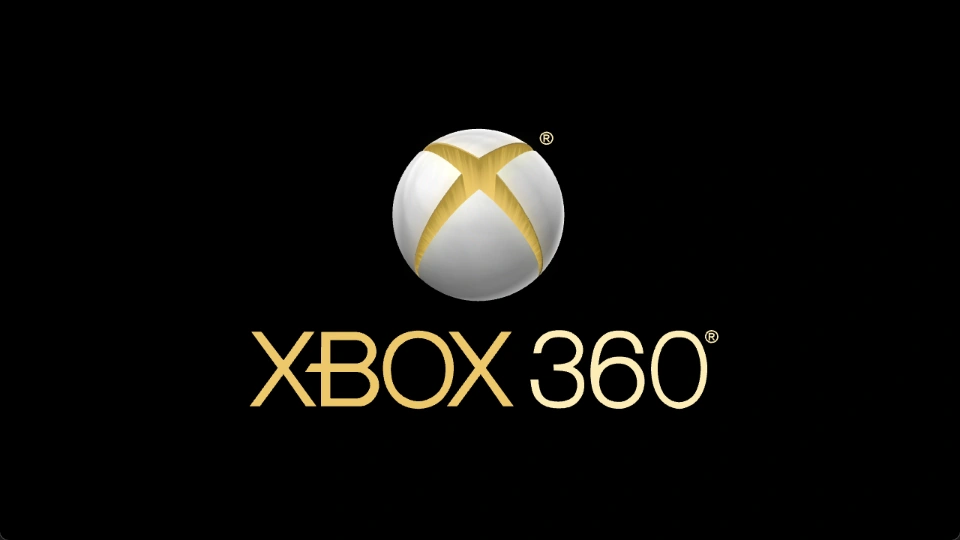 Gold on Black: fully revealed sphere and XBOX 360 lettering