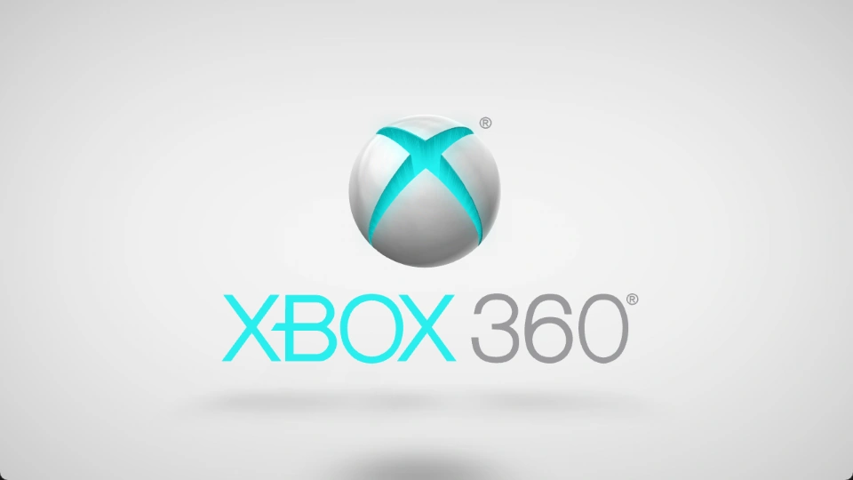 Cyan / standard: fully revealed sphere and XBOX 360 lettering